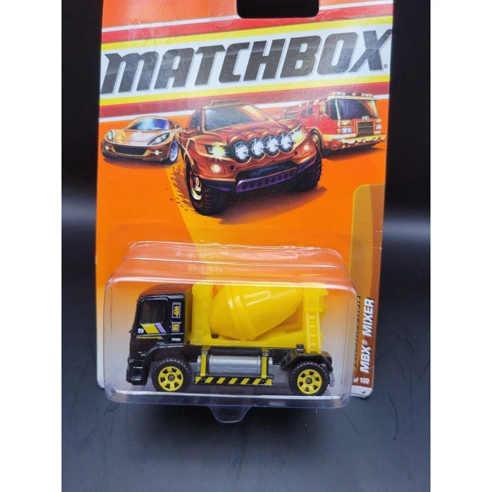 2010 Matchbox Construction MBX Cement Mixer 46 of 100 Blk&Yellow Die-Cast Metal
